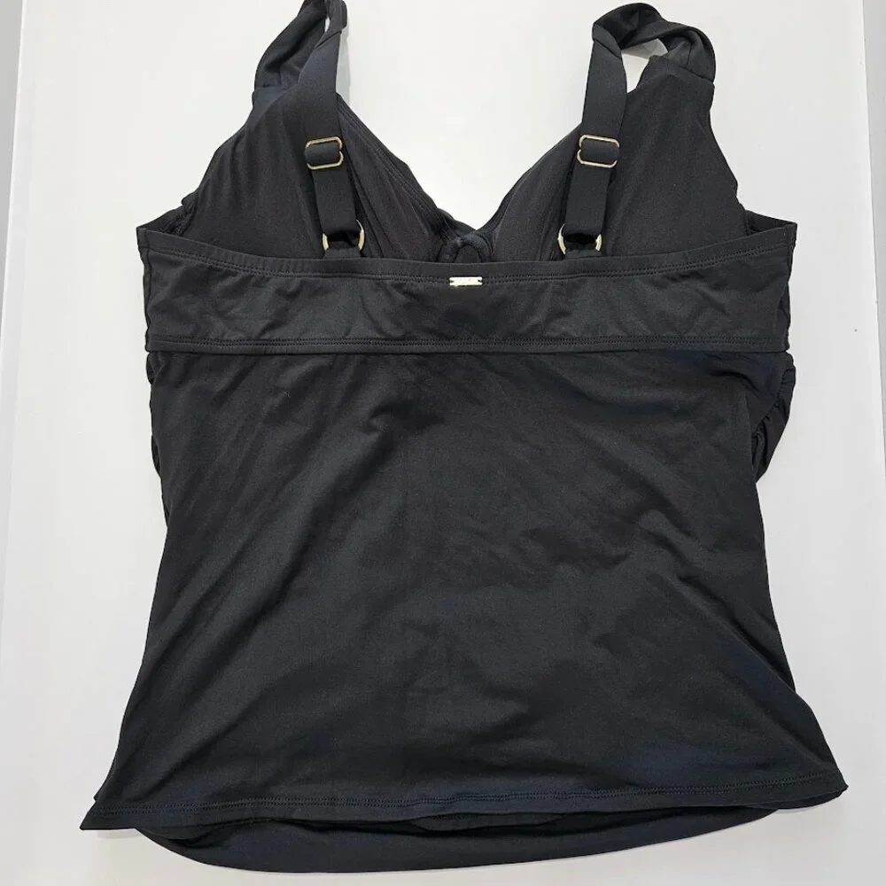 Anne Cole Plus Size Live in Color Twist Underwire Tankini Top 18W - Picture 7 of 11